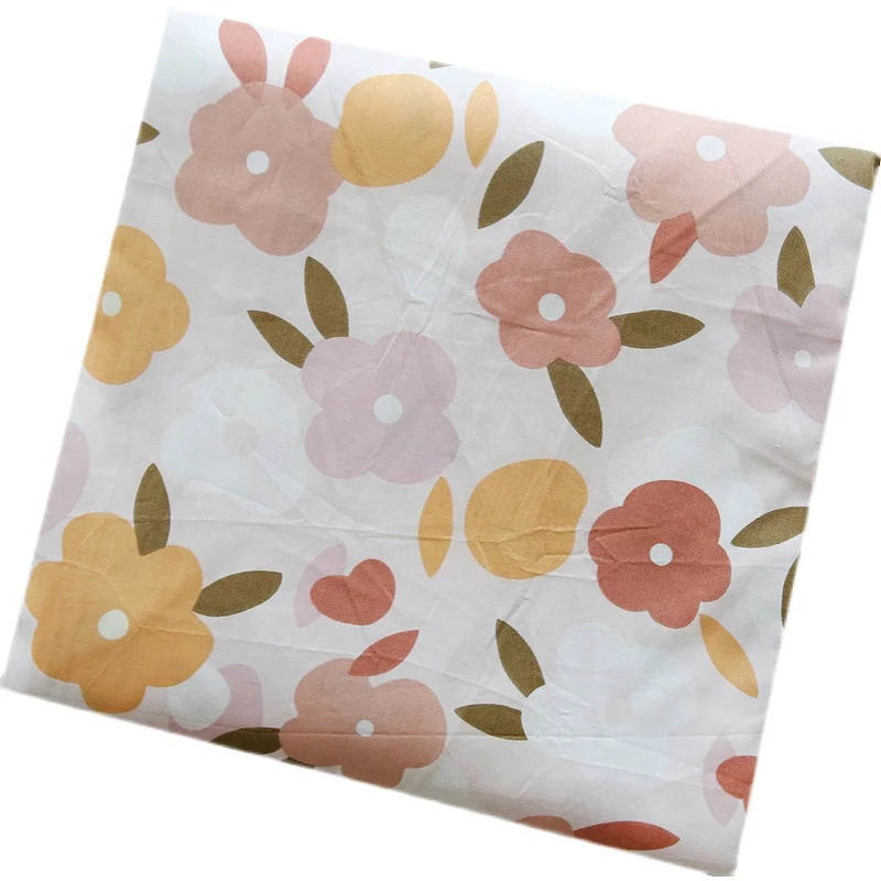 

235cm painted flower pure cotton twill bed sheet and quilt cover, all cotton bed fabric, 4 pieces customized
