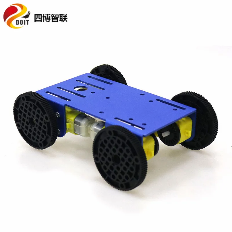 SZDOIT Unassembled C101 Metal Smart 4WD Robot Tank Car Chassis Kit 4-Drive Mobile Robotic Platform 4pcs TT Motor DIY For Arduino | Игрушки и