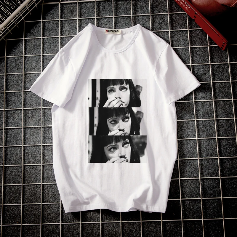 Cool aesthetic printed t-shirts summer high street moto style women tops tee Cosmic Harajuku women's new fashion cartoon |