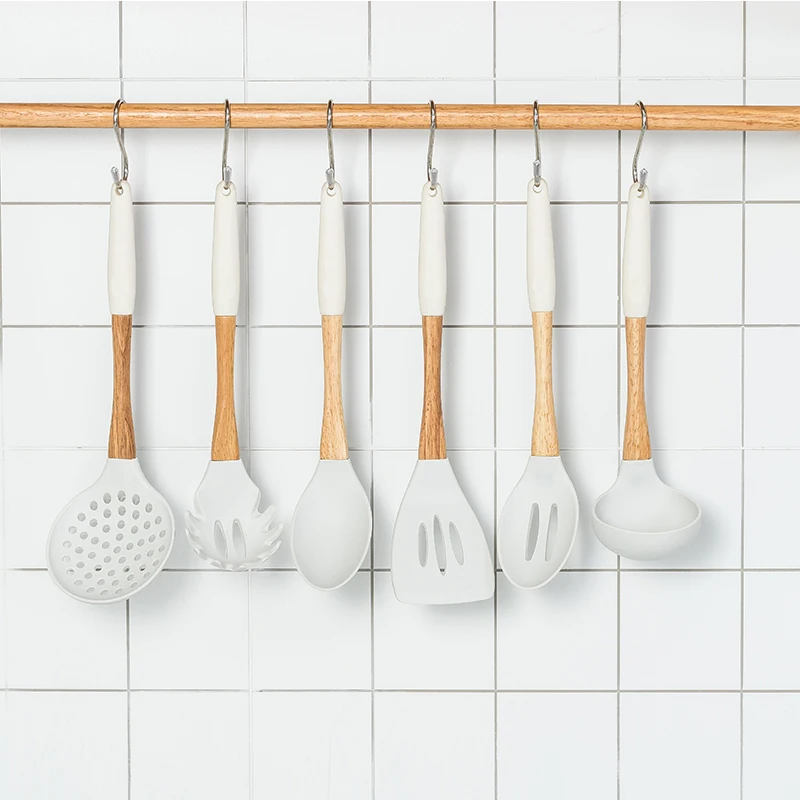 

Kitchen Cooking Tools Set Premium Silicone Cooking Utensils Set Turner Soup Spoon Strainer Pasta Server Home Baking Utensil