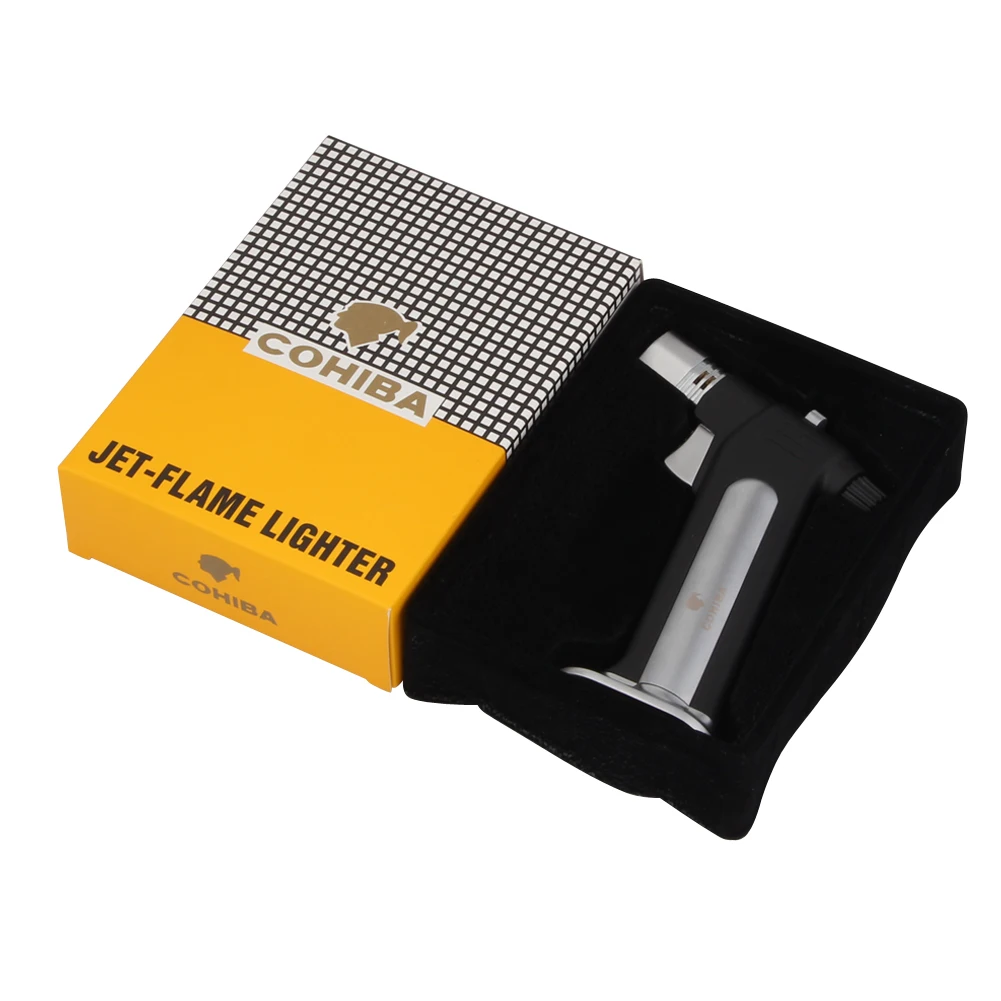 COHIBA Пистолет Стиль Зажигалка для сигар Металл бутан Газ Зажигалки сигарет один