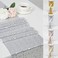 30x275cm glitter silver rose gold sequin table runners sparkly wedding party banquet supplies table runner cloth chair sashes
