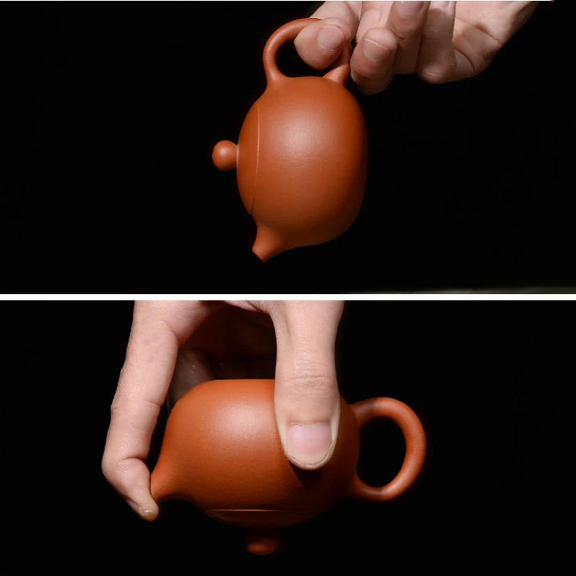 Мини чайник Yixing из фиолетовой глины красной ручной работы емкость 120 мл 188