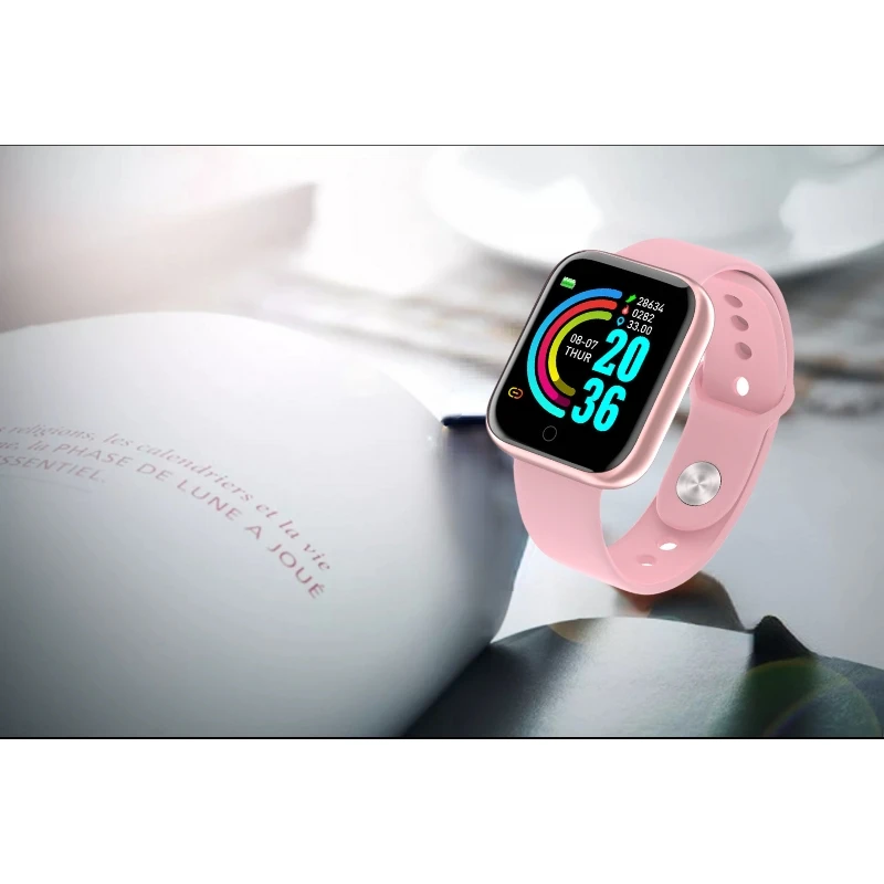Умные часы Y68 для мужчин и женщин, часы с пульсометром, шагом, шагом, калориями, фитнес-трекером, спортивный браслет для смарт-часов Apple Android D20