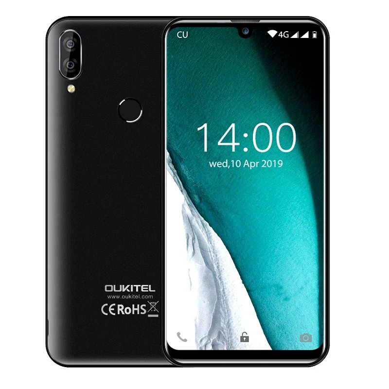Black OUKITEL 4G LTE мобильный телефон C16 Pro 5,71 дюймов Android 9,0 19:9 мобильный телефон с каплями воды MT6761P Quad 3 Гб ram 32 Гб rom смартфон - Цвет: Black