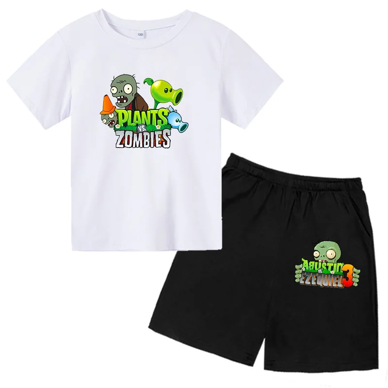

2021 Casual Boys Clothes Summer t shirt Japanese Anime Print Suits Girls Top+shorts 2pcs Sports Suit Kids T Shirts/Shorts4-14Yrs