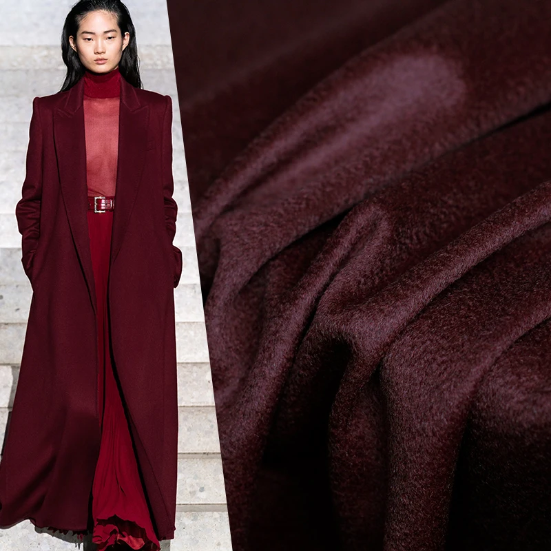 Pearlsilk Wine Red High Gloss Quality Overcoating Cashmere Wool Fabrics Material Winter Women Overcoat Sewing Cloth Freeshipping
Pearlsilk Wine Red High Gloss Quality Overcoating Cashmere Wool Fabrics Material Winter Women Overcoat Sewing Cloth Freeshipping