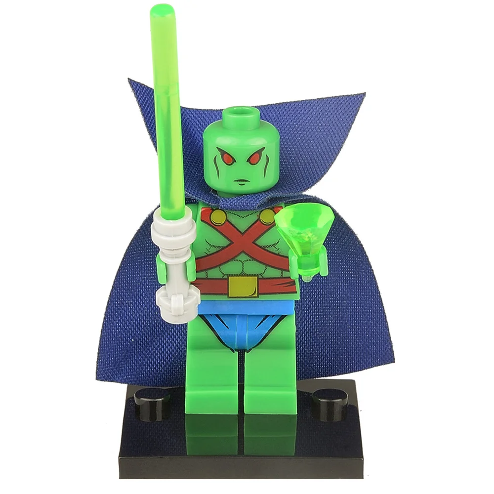 Одиночная продажа Martian Manhunter с накидкой Лига Справедливости собрать супер героев