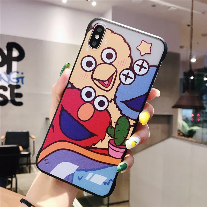Borderless Cartoon Phone Case for iPhone X XS XR XSMax 8 7 6 6S PluS Transparent Acrylic Drop Protection Back Cover |