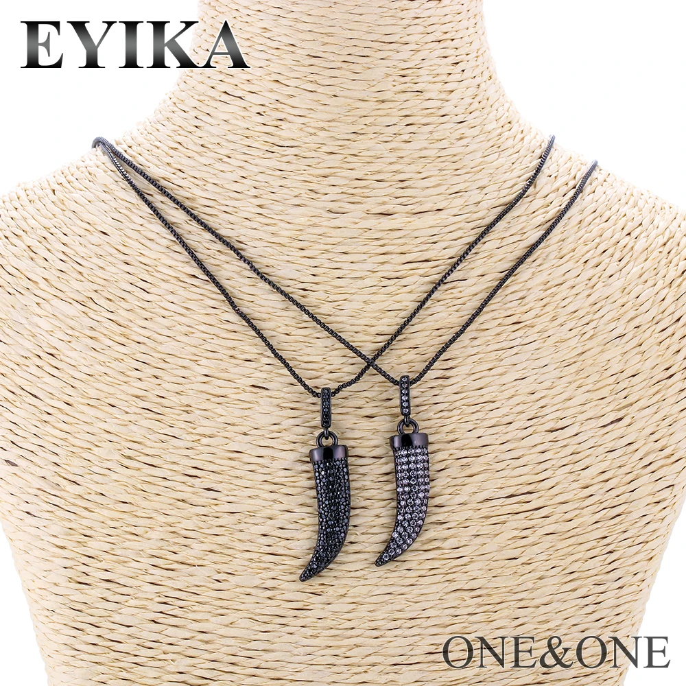 Нежный кулон EYIKA в форме сердца 20 х20 мм заполнение AAA микро черный кубический