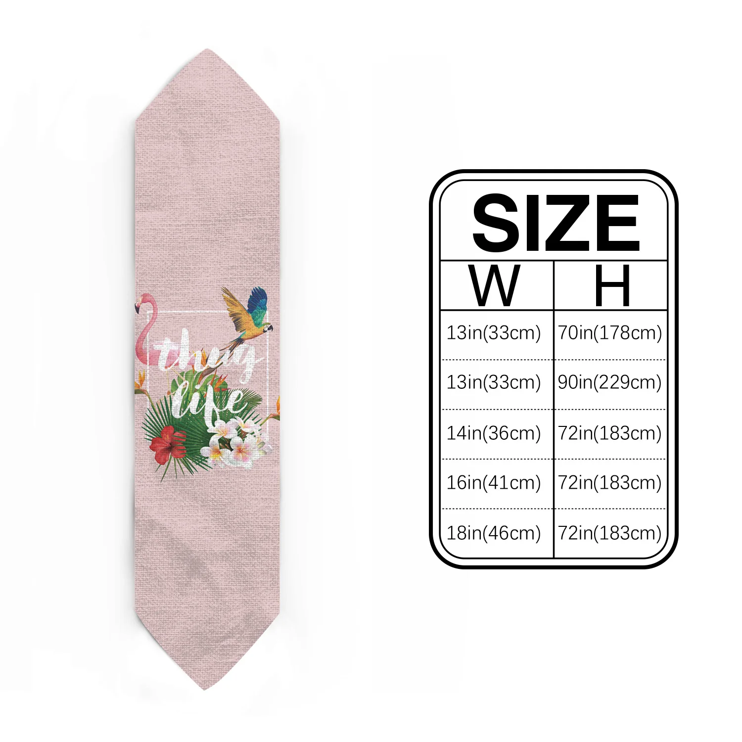 Дорожки для стола с фламинго попугаем тропическими растениями | Дом и сад