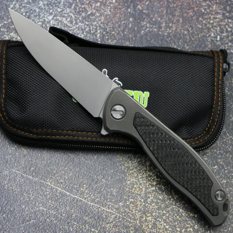 Green Thorn 2021 новый складной нож F95 Flipper K110 лезвие TC4 Титан + CF ручка для кемпинга охоты