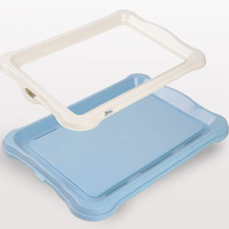 

Pink Blue Small Plastic Pet Dog Cat Toilet Tray Pet Potty Urinal Bowl Pee Training Toilet Easy To Clean Pet Product Small Dog