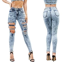 hot fashion selling hot selling jeans high waist solid color sexy slim fit speaker pants women jeans women