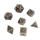 7 x Die Metal Polyhedral Dice Set-Набор игральных костей для ролевых игр для РПГ D  D или
