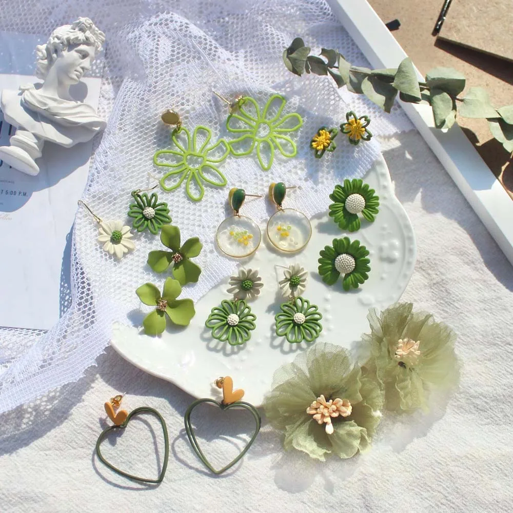 2021 в Корейском стиле подвесные серьги геометрической формы несколько Висячие