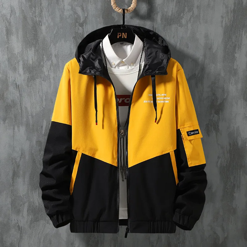 Ветровка мужская повседневная модная куртка карго в стиле хип хоп Бомбер верхняя