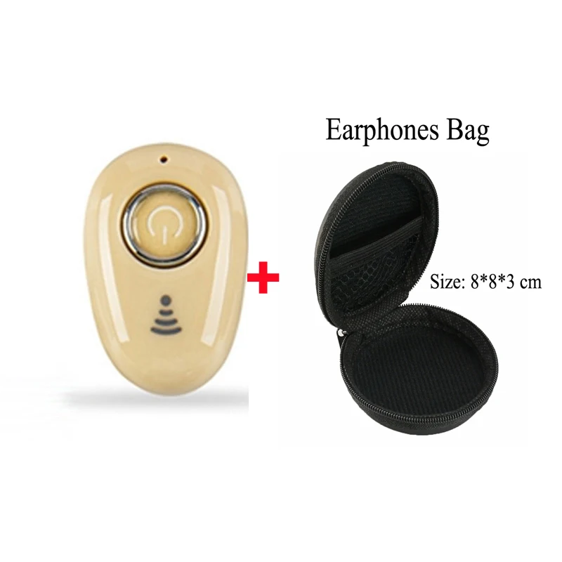 Beige With Bag Для Galaxy buds беспроводные наушники Bluetooth наушники в ухо мини Handsfree невидимые вкладыши с микрофоном для samsung buds huawei - Цвет: Beige With Bag