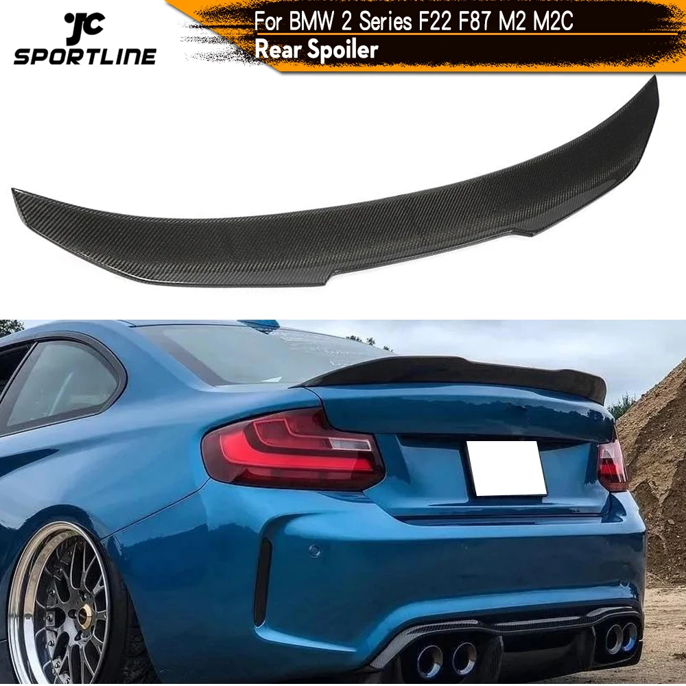 Carbon Fiber Rear Trunk Spoiler Boot Lip Wing Lid for BMW 2 Series F22 F87 M2 Coupe 2014 - 2019 Carbon Fiber Rear Trunk Spoiler