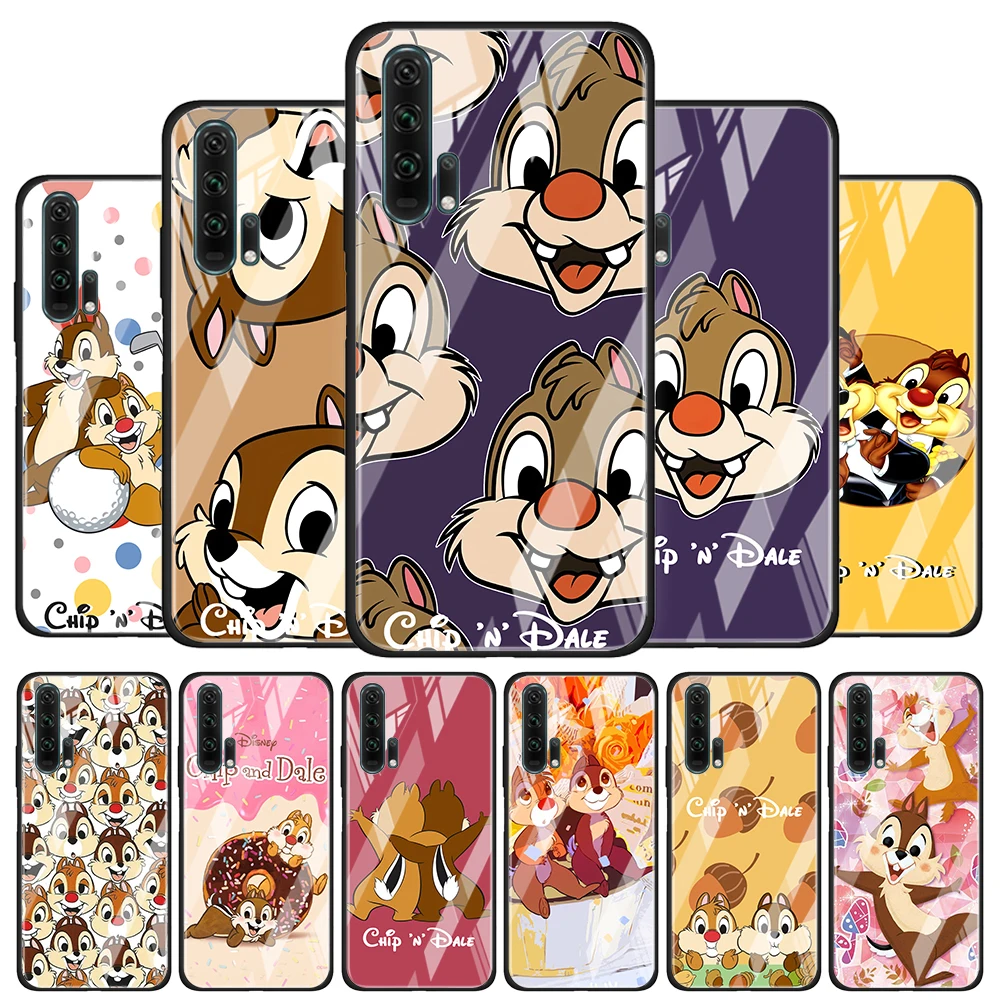 

Disney Chip 'n' Dale cute for Honor 30 20 10 9X Pro Plus Lite 8X Huawei Y8P Y6P Y5P Y9 Y7 Y6 2019 Tempered Glass Phone Case