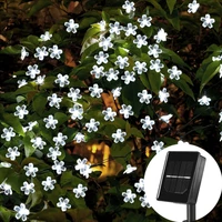 cherry flower 712m led solar string light for home garden decoration waterproof christmas party fairy lights outdoor decor lamp