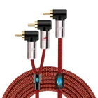 Аудиокабель RCA на двойной штекер RCA, для сабвуфера, DVD, ТВ, домашнего кинотеатра, Hi-Fi систем, Y-разветвитель, экранированные шнуры