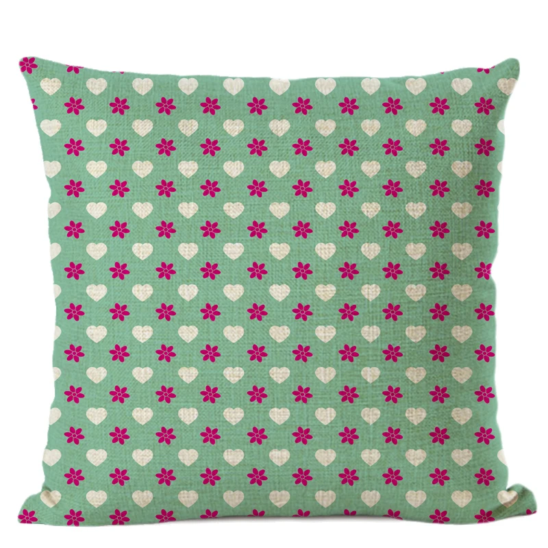 Decorative Pattern Printed Pillow Cushion Cover Office Chair Sofa Cotton and Linen Waist | Дом и сад