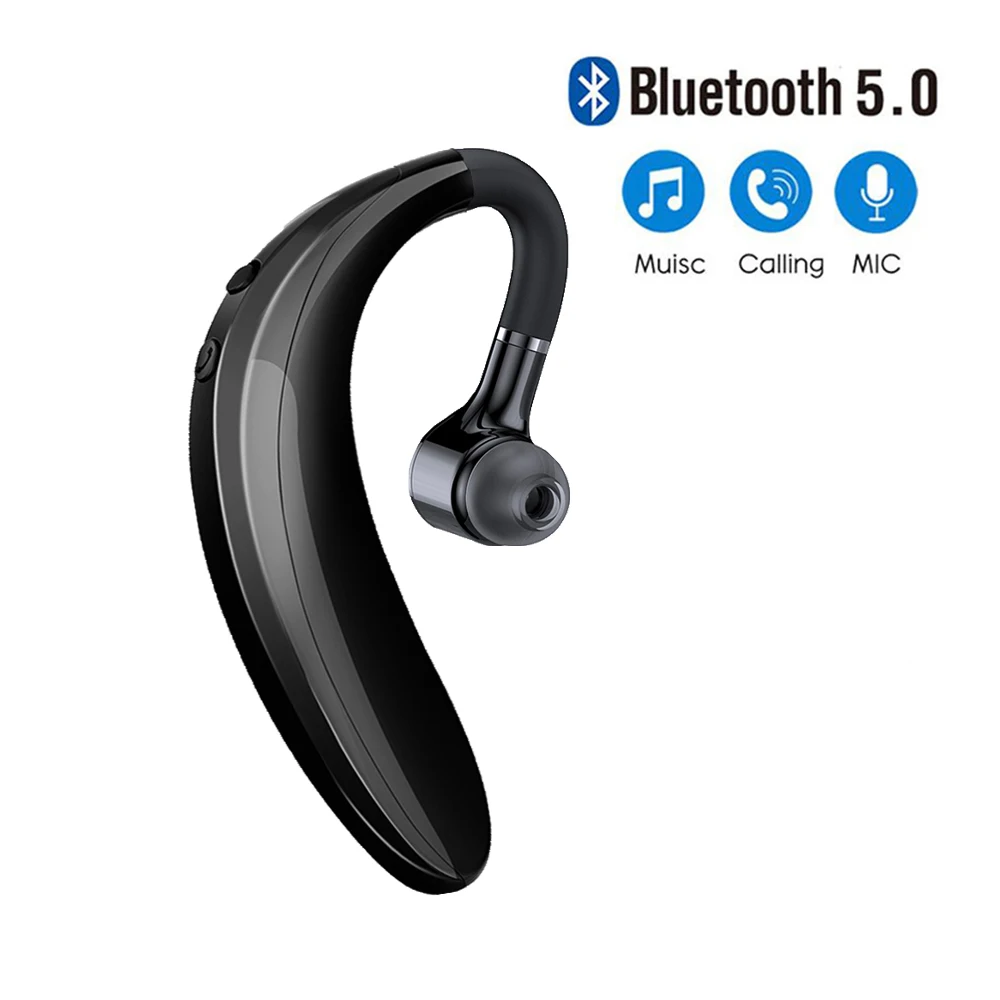 

5.0 Bluetooth Earphones headphones Handsfree Earloop Wireless headset Drive Call Sports Earphones With Mic For All Smart Phones