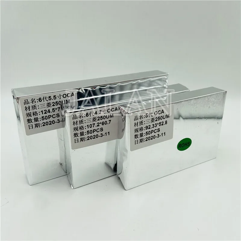 

YMJ 250um For Phone 5 6 6s 7 8 Optical Clear Adhesive LCD Touch Screen Glass Oca Film Positioning Laminating No Bubble Repair