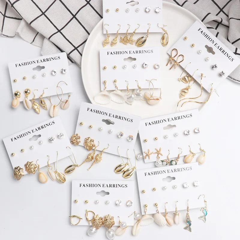 2021 Лидер продаж имитация комплект жемчужных серег маленькие серьги гвоздики