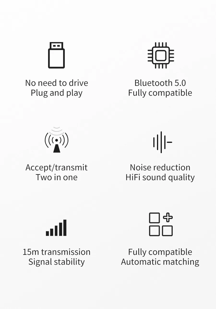 2 в 1 Bluetooth 5,0 аудио приемник передатчик Мини 3,5 мм AUX Jack стерео USB беспроводной адаптер для ТВ ПК автомобильный комплект MP3 наушники