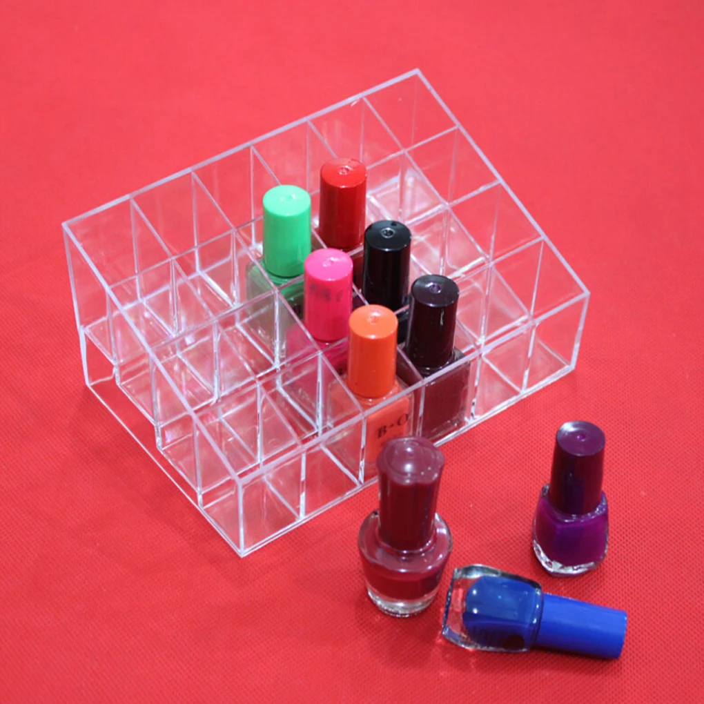 

24 Grid Acrylic Makeup Organizer Storage Box Cosmetic Box Lipstick Jewelry Box Case Holder Display Stand Make Up Organizer