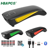 hbapos pocket qr bar code reader pdf417 portable wireless bluetooth 1d 2d barcode scanner support ios android mobile payment
