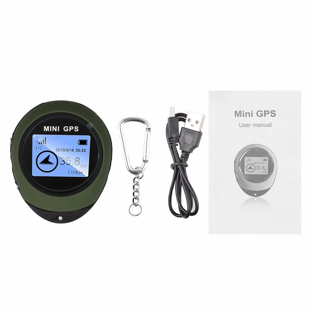 Миниатюрный GPS-навигатор с ресивером ручной логгер зарядкой от USB для обнаружения