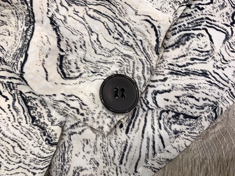 

2020 Early Spring Marble Patterned Shirt Female Tie Shirt