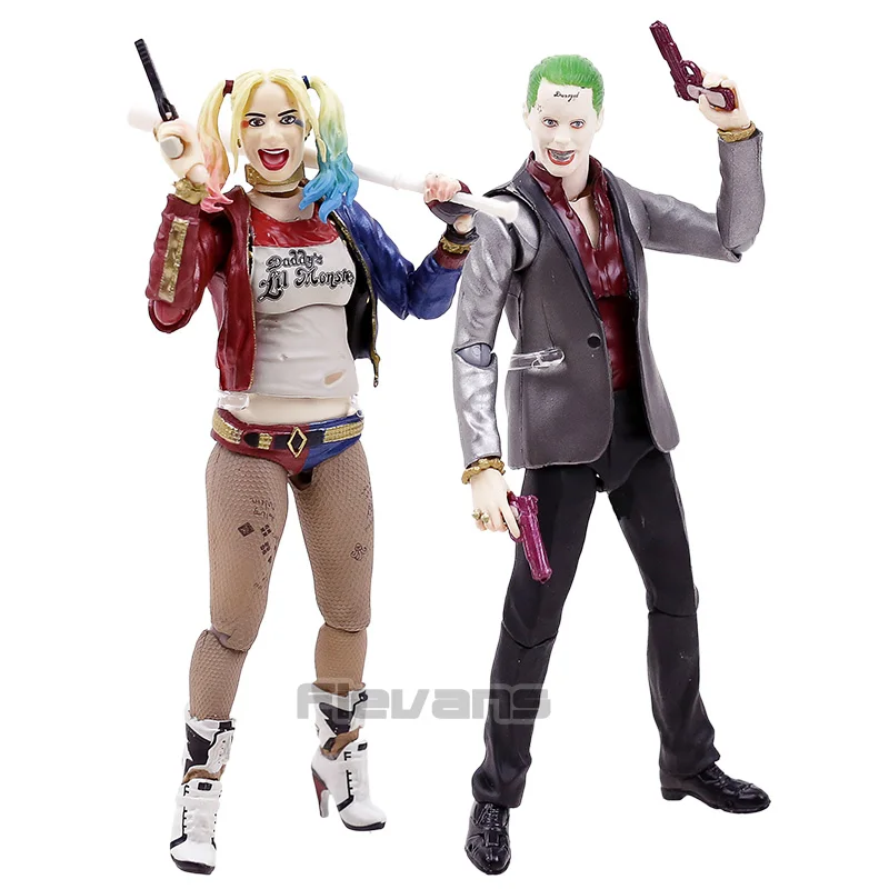 SHF DC отряд самоубийц Джокер/Харли Куинн ПВХ фигурка Коллекционная модель игрушки с подставкой
