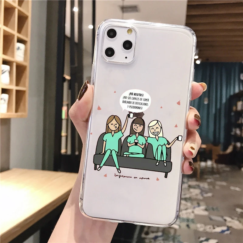 Nurse Medical Medicine Health Heart Soft Phone Case For iPhone 12pro 11Pro 13pro 14pro MAX 7 8 Plus 12 13mini XR XS Max SE Cover