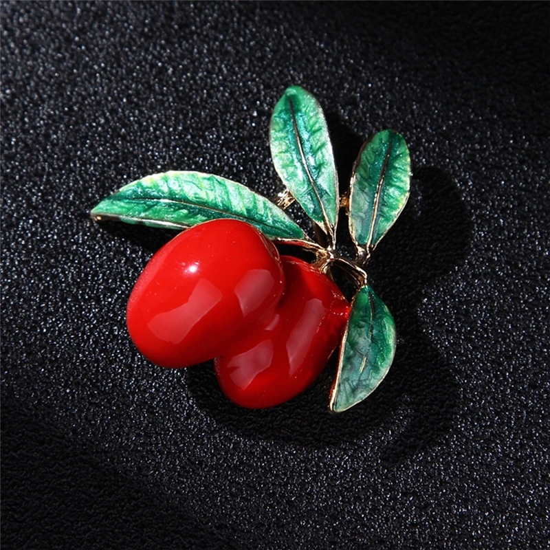 Pinksee оригинальная модная брошь в виде капли масла Jujube вишня оливковая ветка