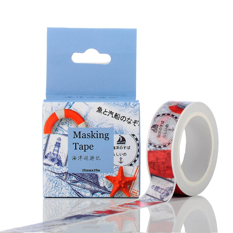 Симпатичные лисы Ландшафтные растения васи лента DIY Скрапбукинг Наклейка