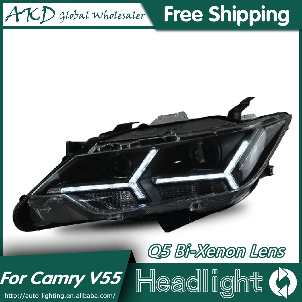 AKD автомобильный Стайлинг для Toyota Camry V55 фары 2015 новые светодиодная фара дальнего