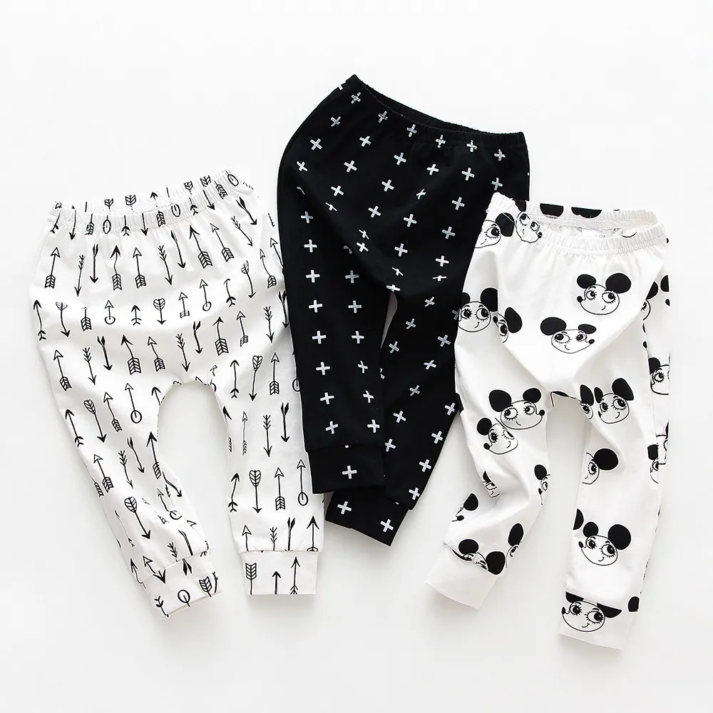 

3PCS/LOT Newborn Pants Cartoon Spring Summer Baby 100% Cotton Girl Leggings Baby Boy Trousers Pants 0-2Y Newborn Baby Clothes