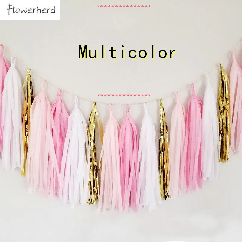 

DIY Colorful Paper Tassels Wedding Birthday Party Bobo Ball Decoration Flower Banner Home Decor Tissue Baby Shower Decorations