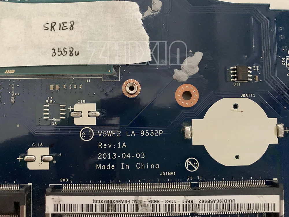 Материнская плата для ноутбука ACER Aspire E1-532 E1-572 с SR1E3 3558U V5WE2 E1-572G DDR3 Полная проверка |
