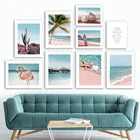 Кактус Морская звезда серфинга шины Фламинго морской песок настенный художественный принт холст картины Nordic плакат Настенные картины для Декор в гостиную