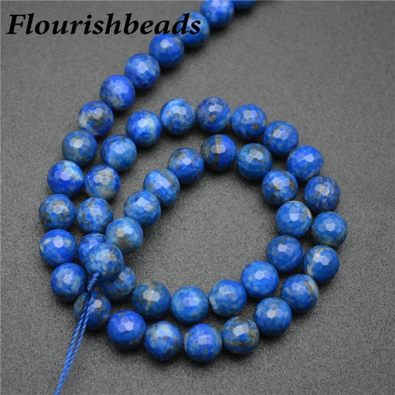 

3~10mm Faceted Natural Blue Lapis Lazuli Round Stone Loose Beads Jewelry Making 1 Strand