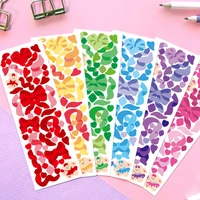ins coloured bow ribbon bear seal sticker pvc waterproof mobile phone stationery diy collage decorative stickers scrapbooking