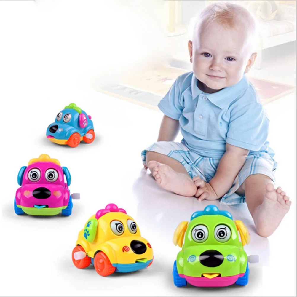 

Новый мультяшный мини-автомобиль для малышей, Детские заводные игрушки, обучающая забавная игрушка для детей, щенок, Заводной автомобиль, о...