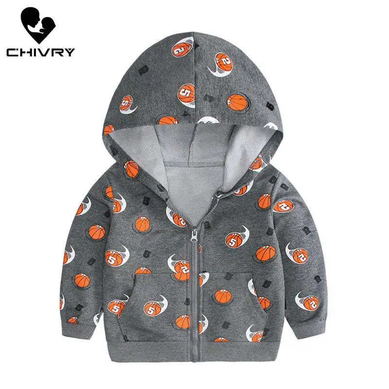 Детская ветровка на молнии с капюшоном и мультяшным принтом|Куртки пальто| |