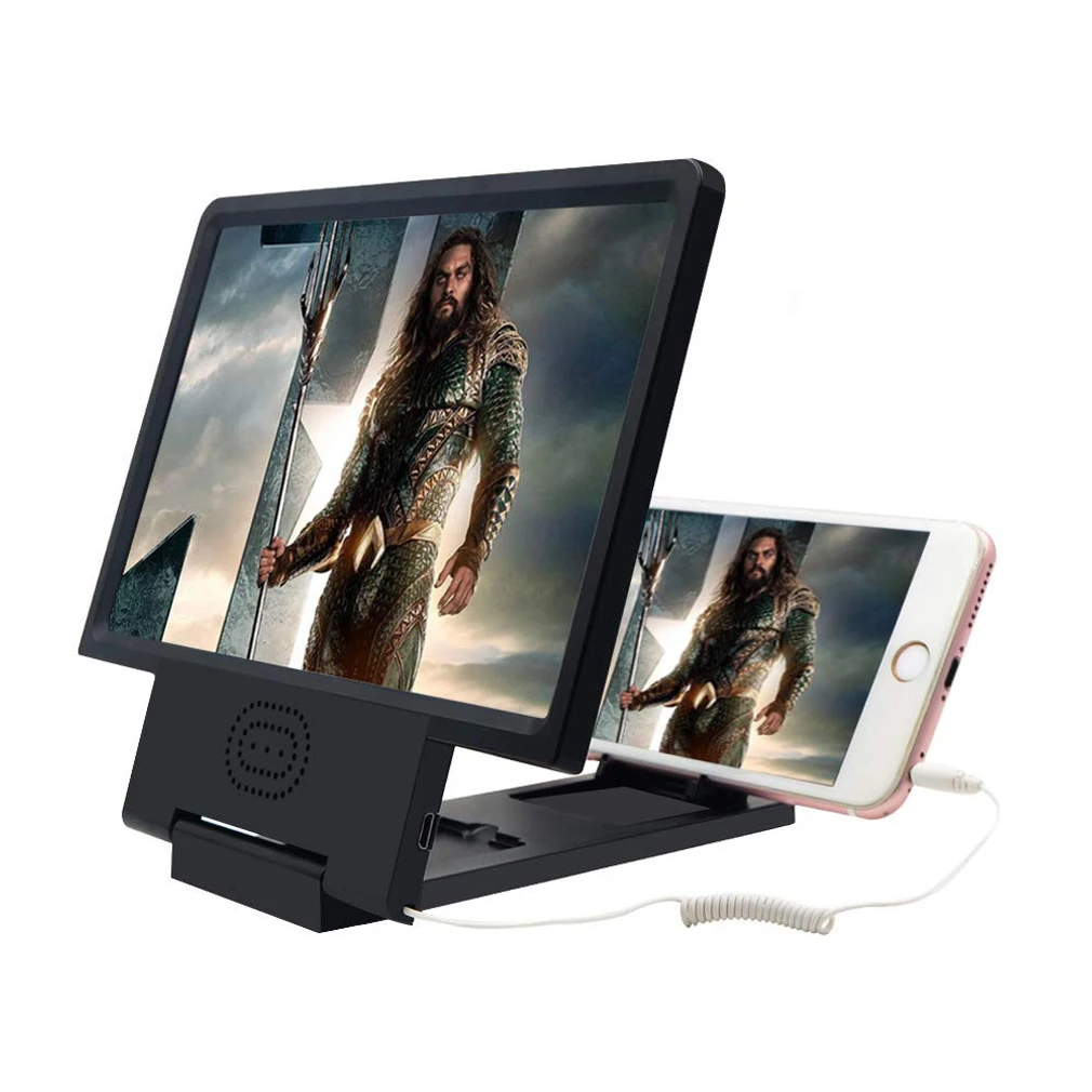 Универсальный 8 12 дюймов мобильный увеличитель для экрана телефона 3D HD видео усилитель смартфон Стенд