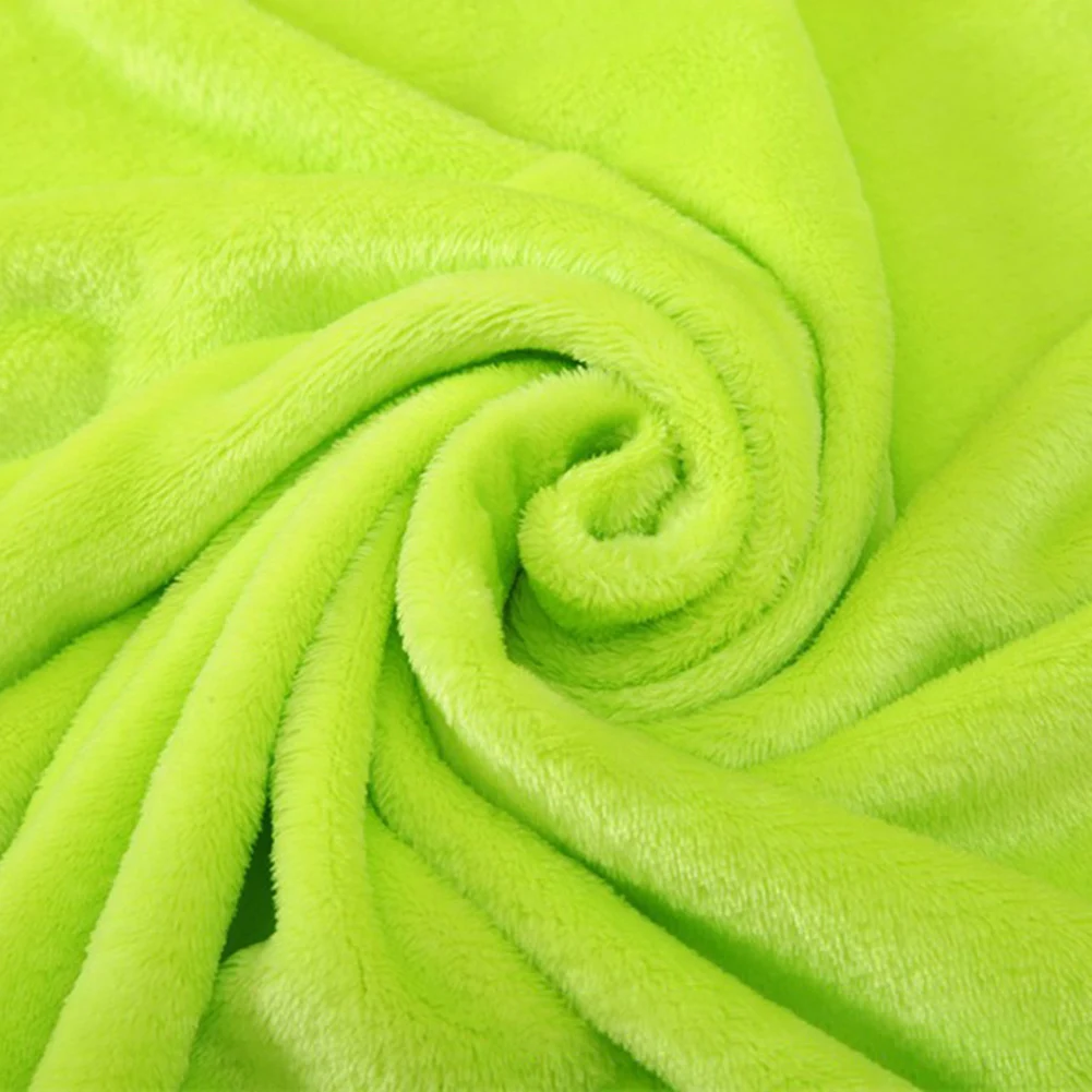 Soft Warm Solid Color Coral Fleece Flannel Blanket Bedspread Cover Winter Wedding Blankets Sofa Home Textile 50*70cm | Дом и сад